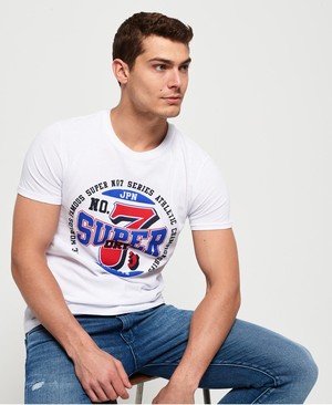 Superdry Super 7 Lite Férfi Pólók Fehér | JZUKT7924